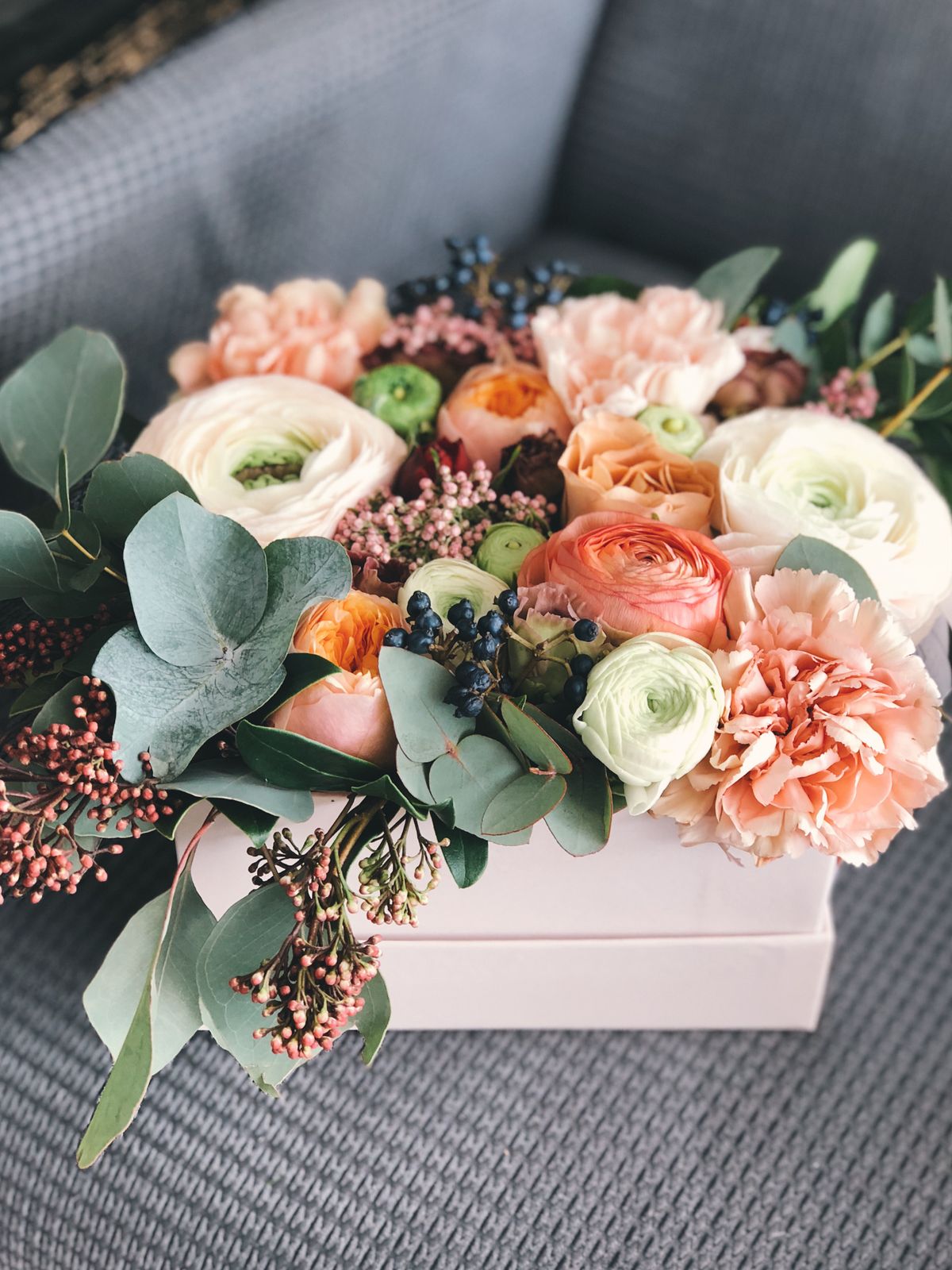 White Garden Rose Bunch